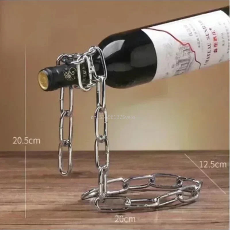 🔗 Gravity-Defying Chain Wine Holder 🍷