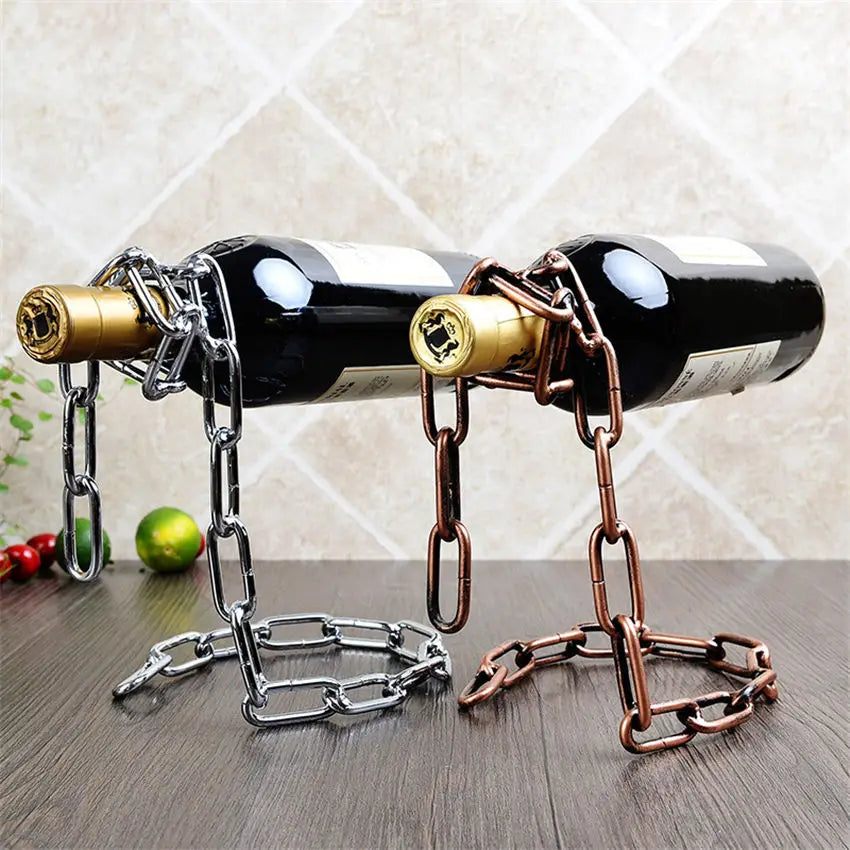 🔗 Gravity-Defying Chain Wine Holder 🍷