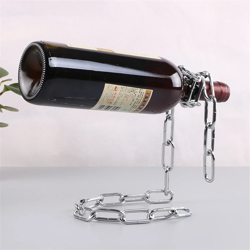 🔗 Gravity-Defying Chain Wine Holder 🍷