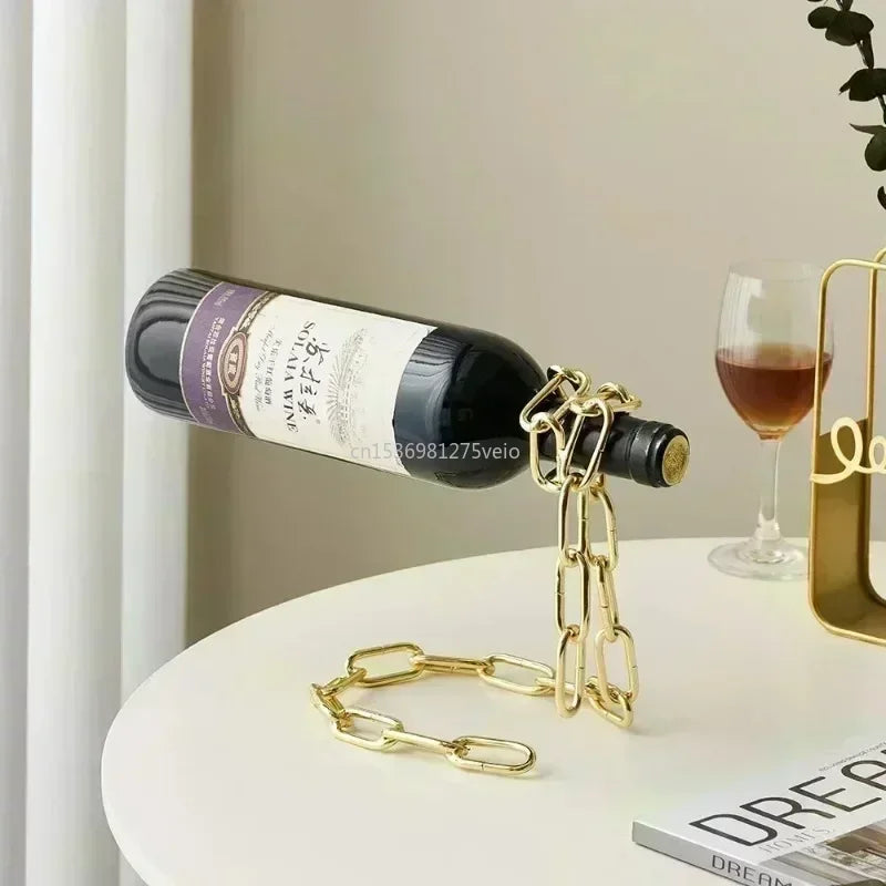 🔗 Gravity-Defying Chain Wine Holder 🍷