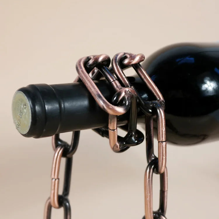 🔗 Gravity-Defying Chain Wine Holder 🍷