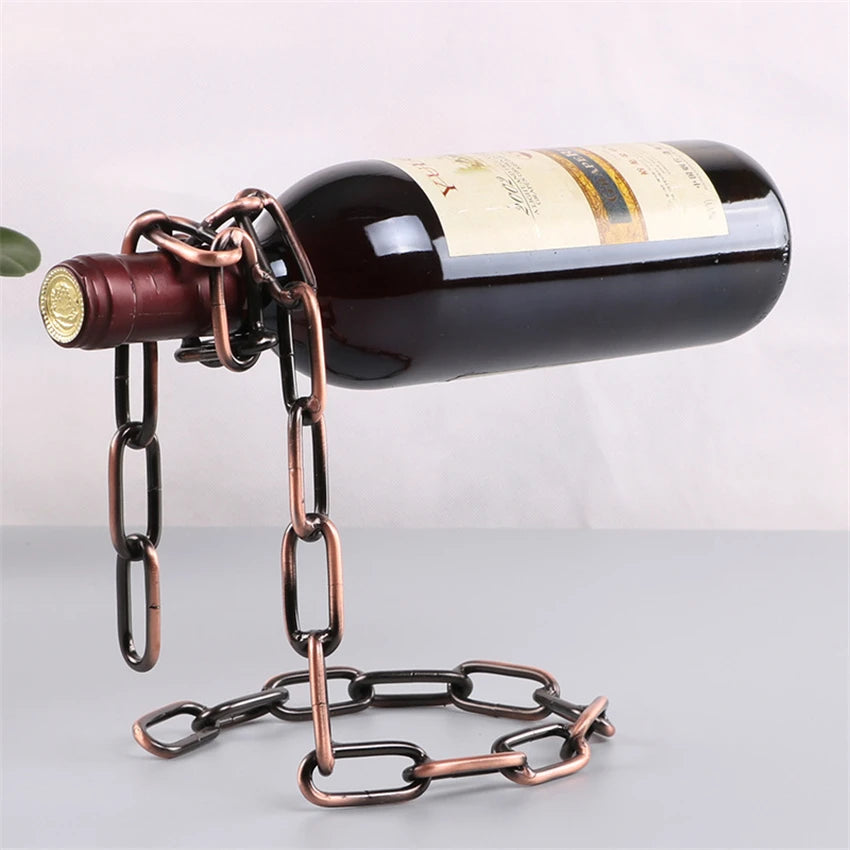 🔗 Gravity-Defying Chain Wine Holder 🍷