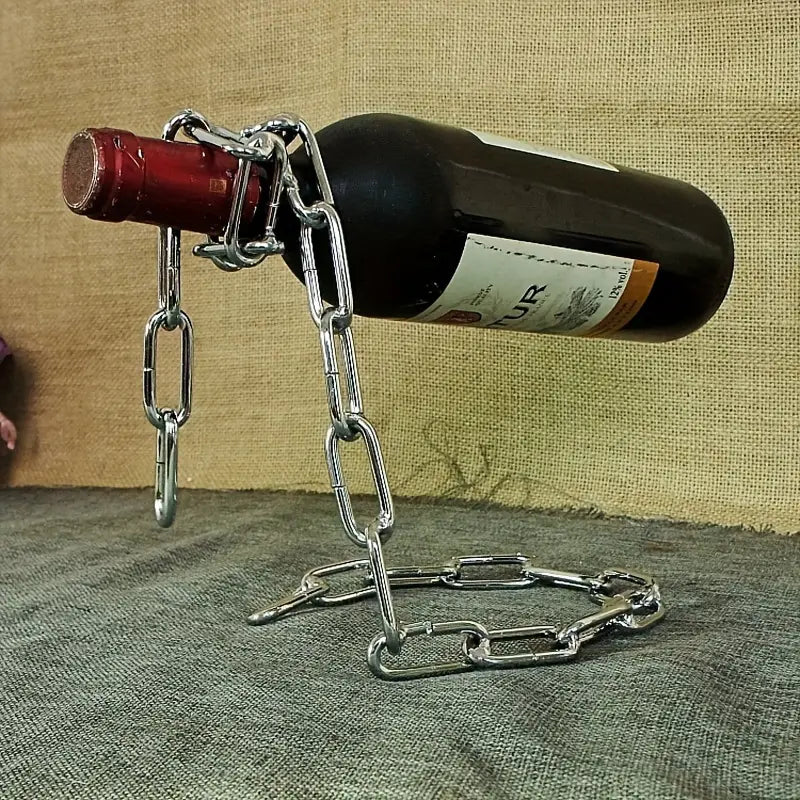 🔗 Gravity-Defying Chain Wine Holder 🍷