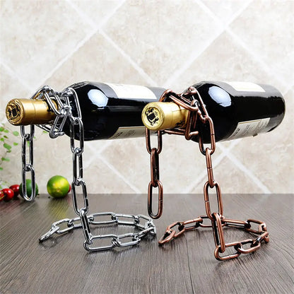 🔗 Gravity-Defying Chain Wine Holder 🍷