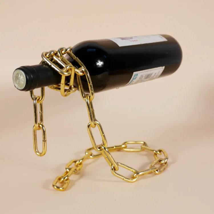 🔗 Gravity-Defying Chain Wine Holder 🍷