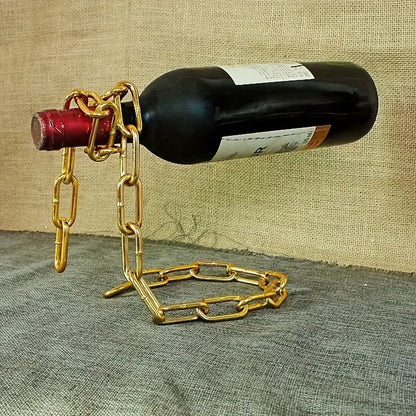 🔗 Gravity-Defying Chain Wine Holder 🍷